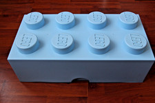LARGE LEGO LIGHT BLUE 8-STUD