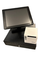 Full oxhoo INDIGO190 POS Till System 15"- Printer & Cash Drawer - Shop/Bar/Pub #