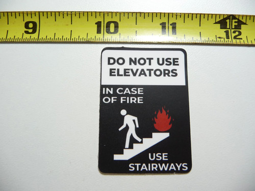 Not use elevator - in, fire