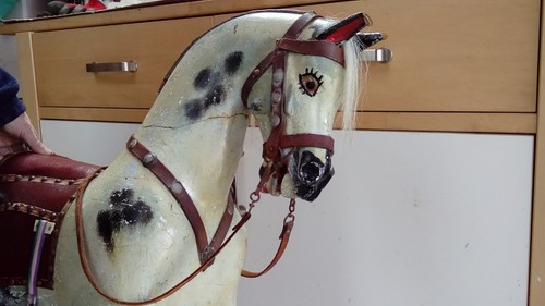 Vintage wooden rocking horse - rocking,