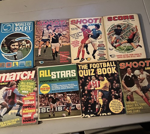 Mixed vintage football annuals - vintage,