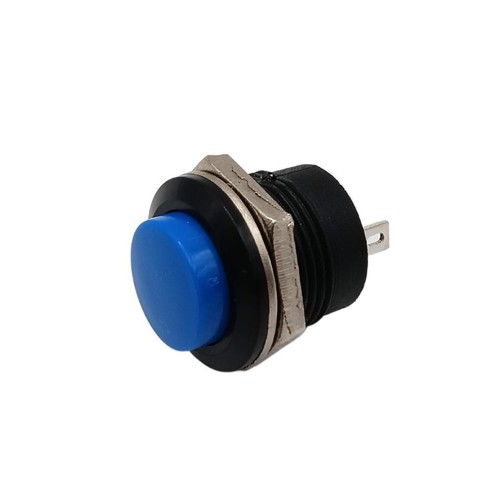 Blue momentary push - push, button
