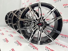 19 Inch BMW Style Black Machined Alloy Wheels 5x112 3 4 5 6 7 8  x3 x4 series