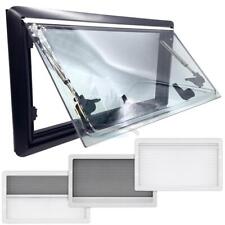 ADVENTURER WINDOW CRV TOP HUNG HINGED BLACK WITH BLIND CARAVAN MOTORHOME SPECIAL