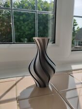 Silver Silk Plastic Twist Dried Or Cut Flower Vase PLA 100mm 3D Printed