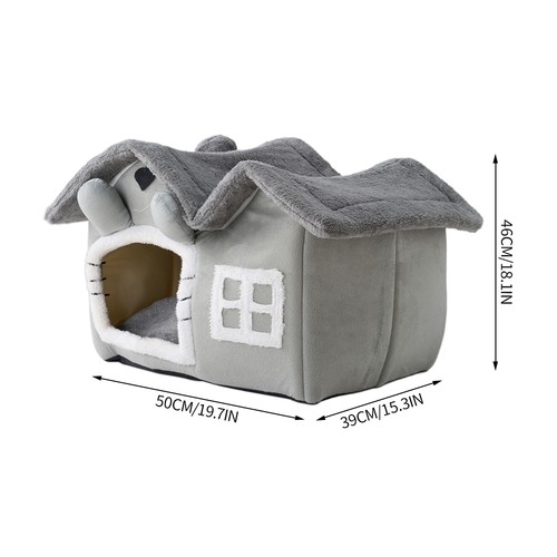 Cat bed super soft large - cat, grey