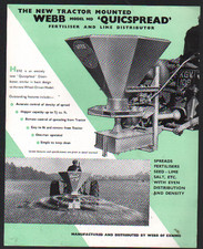 WEBB Model MD "QUICSPREAD" Fertilizer Distributor Brochure Leaflet