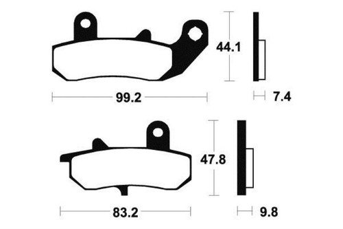 Pads brake arriere - pads,