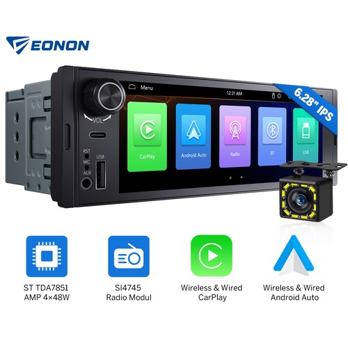 Single din car stereo - car,