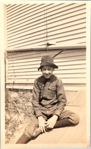 Vintage photograph boy scout - photograph,
