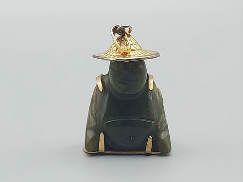 Vintage jade carved buddha - jade,
