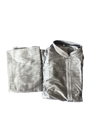 Grey silver men kurta - grey/silver, and