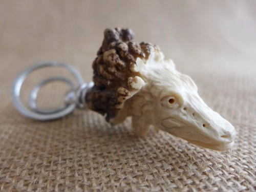 Deer antler keyring handmade - antler,