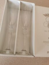 Champagne Lead Crystal Flutes Set of 2 Knightsbridge.  Boxed. 29/04/2011