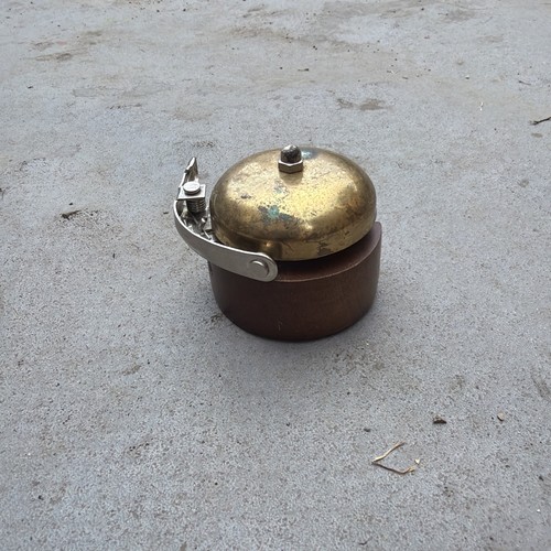 Vintage brass and wood - brass,
