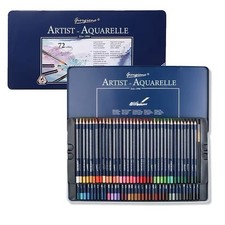 72 Colors Professional Watercolor Pencil Set Colored Drawing Pencils In Tin Box