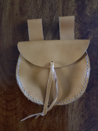 Leather pouch for - leather, reenactment