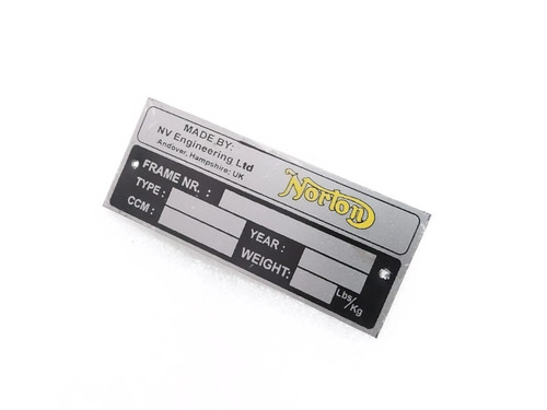 Data plates norton - 3x,