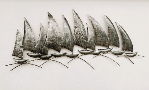 Hand made burnt silver ships - hand,