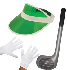 PUB GOLF VISOR HAT GLOVES