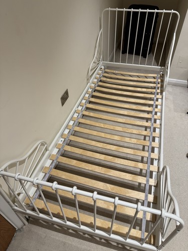 White single bed frame - white, frame,