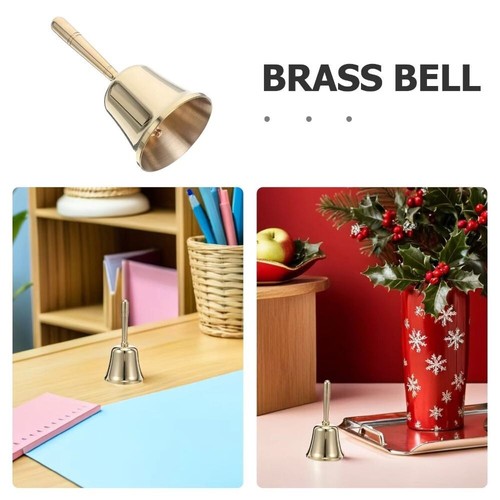 Loud pure copper hand bell - copper,
