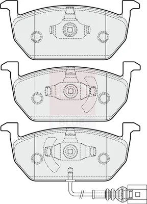 Brake pads set fits golf - set, vw