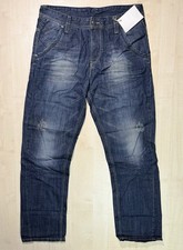 Tesco Straight Leg Denim Jeans Washed Blue W34 L32 Cotton