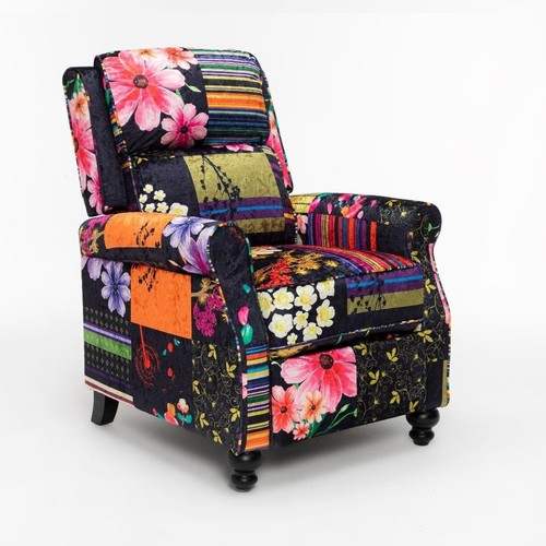 Colourful patchwork recliner - patchwork,