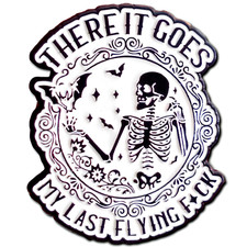 Funny Skeleton Bat Enamel Pin