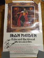 iron maiden poster signed by paul di'anno