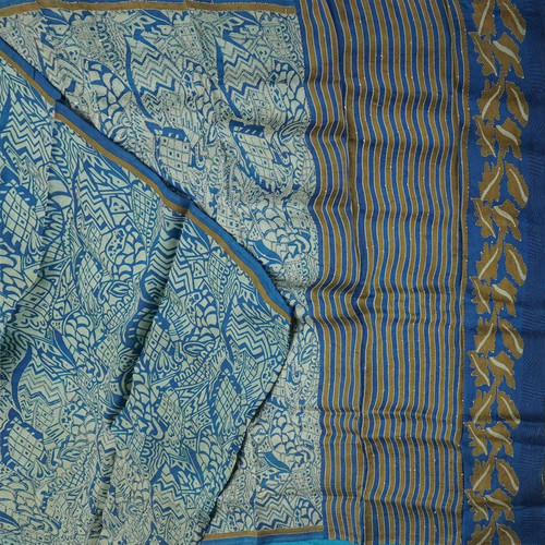 Vintage blue sarees 100 pure - vintage,