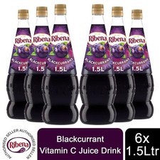 Ribena Concentrate Squash Blackcurrant Rich in Vitamin C Juice Drink, 6x1.5Litre