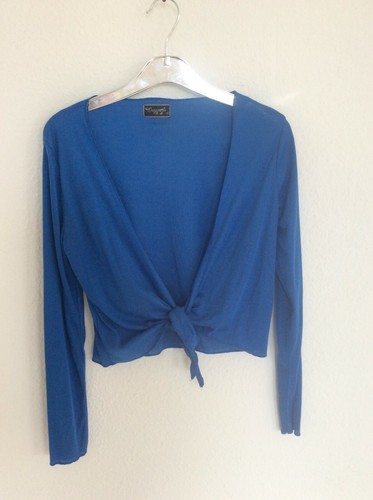 Royal blue cotton jersey - blue, tie