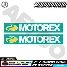 2x MOTOREX Vinyl Sticker Decal Car Window Bumper Race Livery Mod Sponsor Graphic