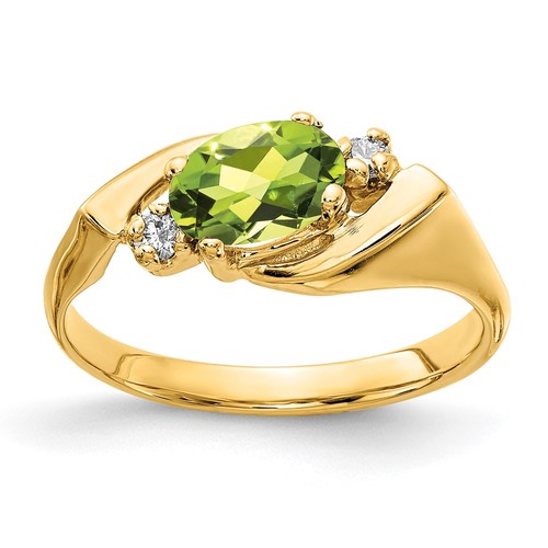 14k yellow gold 7x5mm oval - yellow,
