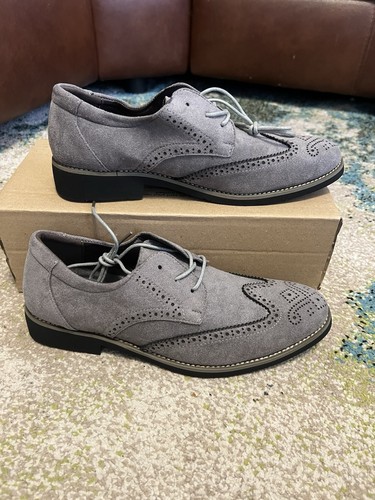 New grey brogue shoes - grey,