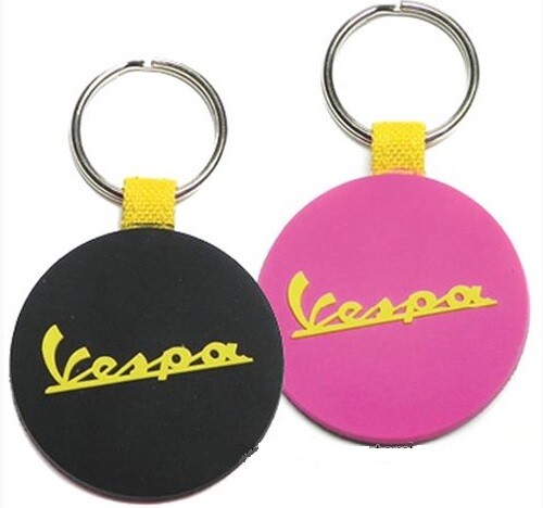 Vespa round key chain - vespa,