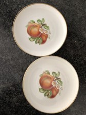 Hutschenreuther Selb LHS Bavaria Peach Side  2 Salad Plates. Vintage