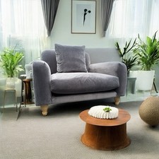 LOAF BEAR HUG LOVE SEAT SOFA ARM CHAIR GREY WIRE WOOL CLEVER VELVET RRP £1995