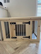 Hand Made Natural Wood Dog Crate