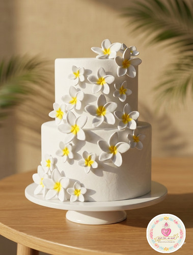 Handmade fondant plumeria - handmade,