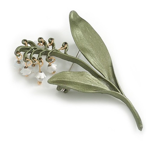White lily the valley green - lily-of-the-valley,