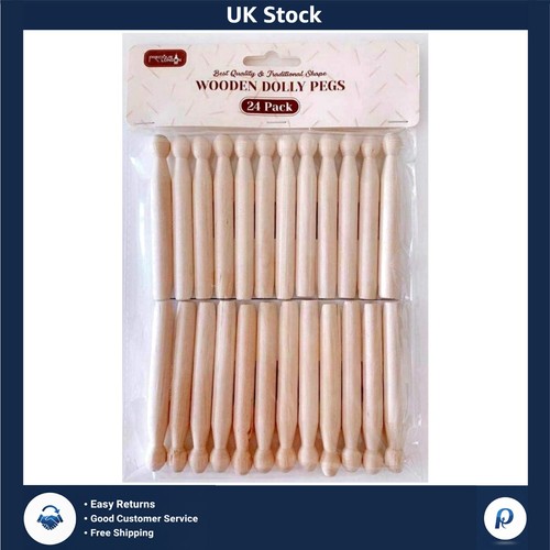Classic wooden dolly pegs - wooden,