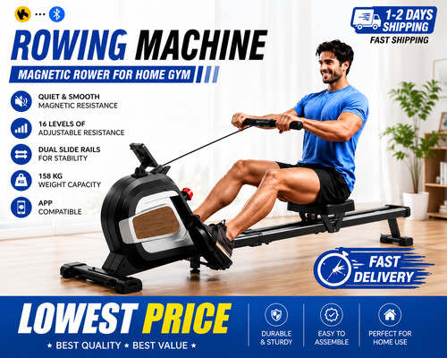 Pooboo magnetic rowing machine - magnetic,