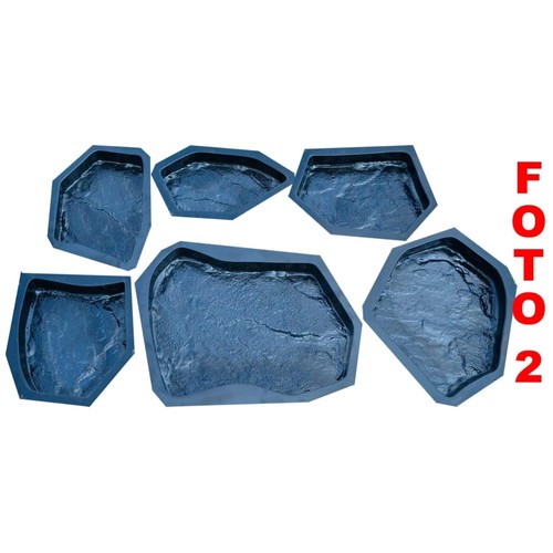 6Pcs Flagstone Concrete Molds