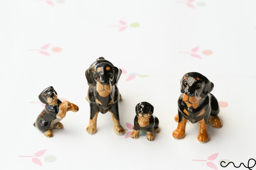 Set ceramic rottweiler - of, 4