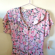 Vintage 80s Tea Dress Midi Sz