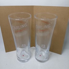 2 Carling Half Pint Glasses