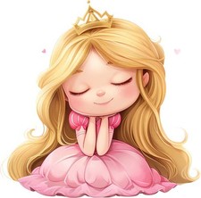 Colourful Sleeping Beauty Wall Art Bedroom Nursery Vinyl Sticker Decal 6 Sizes
